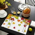 thumbnail image 3 of Farmhouse Harvest Placemats Set of 6, Machine Washable Durable Linen Table Mats with Pumpkin and Turkey Design, Heat Resistant Rustic Autumn Dining Mats for Family Gatherings, 3 of 5