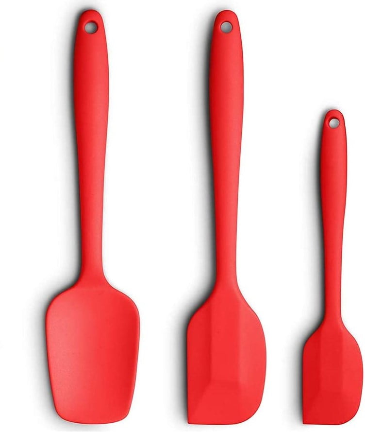 Silicone Spatula 3piece Set, High HeatResistant Spatulas with