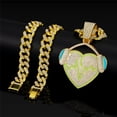 thumbnail image 2 of Men Women Hip Hop Music Headset Pendant Pendant Necklace With 15mm Crystal Cuban Chain HipHop Iced Out Bling Necklaces Fashion Charm Jewelry, 2 of 6