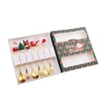 thumbnail image 1 of Juego de 6 cucharas y tenedores navideños Soledad Caja verde acero inoxidable, 1 of 10