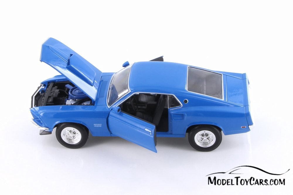 1969 Ford Mustang Boss 429 Hardtop, Blue - Welly 24067/4D - 1/24 scale Diecast Model Toy Car (Brand New but NO BOX)