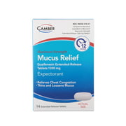 Mucus Relief | Guaifenesin Extended-Release 1200 mg | 14 Count Tablets