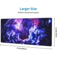 thumbnail image 3 of Galaxy Large Gaming Mouse Pad, Nebula Universe Space Extended Full Desk Mousepad Desktop, Big Long Desk Mat Makeup for Laptop, Keyboard, Computer for Decor Women Office, (Blue Purple, XL 31.5*11.8 In), 3 of 6