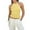 Yellow, variant on Timegard Crop Tops for Women Ruched Ruffle Sleeveless Lightweight Tank Top Solid Color Camis Fashion