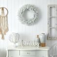 thumbnail image 5 of Nearly Natural PVC Prelit Spruce Clear LED Battery Operated Wreath, 24" (White), 5 of 5