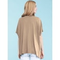 thumbnail image 4 of Made by Johnny Women's Kimono Style Short Sleeve Dolman Cardigan XXXL TAUPE, 4 of 6