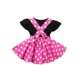 thumbnail image 3 of Blotona Baby Girl Strap Dress Ruffle Outfits Polka Dot Overall Dress Bow Polka Dot Skirts Set, 3 of 9