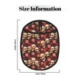 thumbnail image 3 of Pofeuu record Skull rock Print Silicone Pot Mat Mitten With Hanging Loop Heat Resistant Oven Mitts Non-Slip Bbq Baking Smoking Potholders, 3 of 7