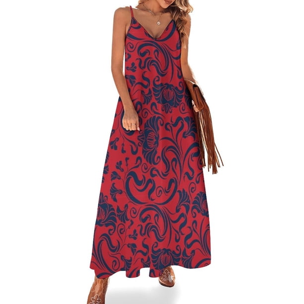 Mississippi - Vestido sin mangas con estampado floral, vestidos para fiesta de graduación, ropa de mujer, vestido elegante de manga larga de Corea, vestido de verano para mujer