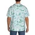thumbnail image 5 of Xecao offers the Rabbit And Dragonfly for Men's Casual Short-sleeved Shirt, a button-up collared shirt with a pocket, perfect for beach vacations and yacht travel in the XX-Large size., 5 of 7
