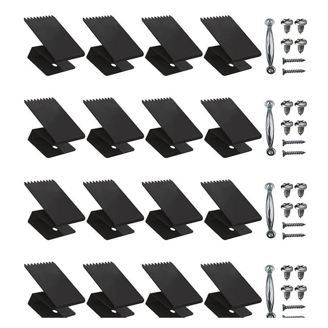 relayinert 16-Piece Window Stainless Safety Installation, Accessories, Corrosion-Resistant, For Shutters, for Windows Black
