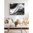 thumbnail image 4 of Black Grey Ombre Wall Art for Living Room,Canvas Picture Wall Decor for Bathroom Bedroom,Moire Modern Aesthetics Geometric Abstract Painting Artwork for Office Hallway Dining Room Decor 16"x20", 4 of 8