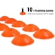 thumbnail image 5 of Kit de escalera de entrenamiento de agilidad y velocidad, 12 peldaños planos ajustables y 10 conos (naranja y amarillo) para Fo, 5 of 9