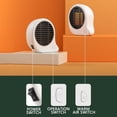 thumbnail image 5 of Electric Space Heater for Indoor Use, Portable Fast Hearting Desk Space Heater Compact And Energy Efficient Mini Heating Fan For Sunroom Or Home, 5 of 8