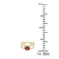thumbnail image 4 of AoneJewelry 0.85 Carat 6MM Round Created Ruby and Diamond Ring In 10K Solid Rose, White & Yellow Gold, 4 of 5
