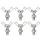 thumbnail image 1 of Paquete de 6 tornillos mariposa M6-1x16mm con 6 tuercas, acero inoxidable 304, 1 of 5