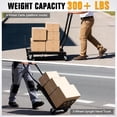 thumbnail image 6 of Folding Hand Truck with 4-Wheel Mode, 2 in 1 Collapsible Push Cart & Fold-Up Toe Plate – 300lbs Heavy Duty Dolly Pull Cart with Wheels Portable Hand Truck for delivery, Warehouse & Moving, 6 of 9