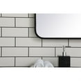 thumbnail image 4 of Soft corner metal rectangular mirror 22x40 inch in Black, 4 of 5