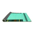 thumbnail image 2 of Ahgly Company Indoor Square Solid Turquoise Blue Modern Area Rugs, 7' Square, 2 of 4
