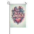thumbnail image 3 of Hanmun BLESS AMERICA Welcome Garden Flag 12x18 Double Sided Outside, Initial Yard Decoration, 3 of 7
