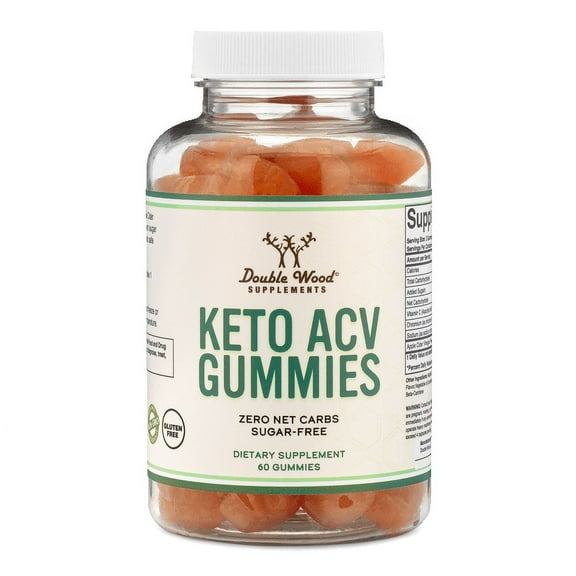 Keto ACV Gummies - 60 gummies, 187.5 ACV, 10 mg Vitamin C, 5 mcg Chromium each