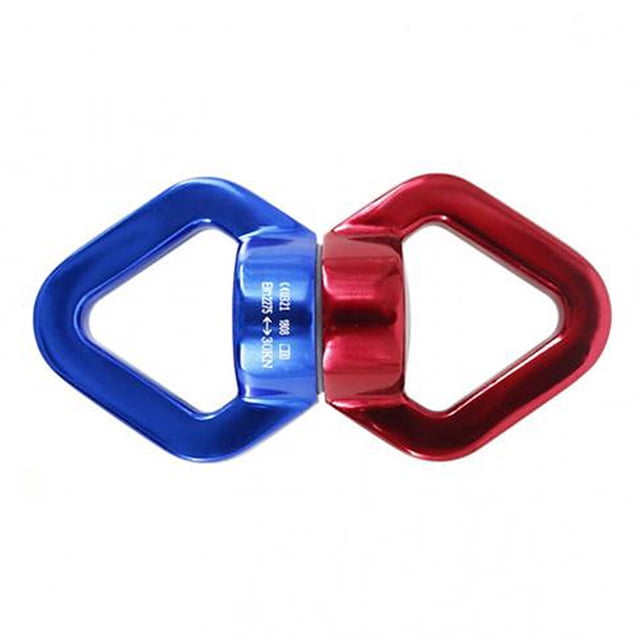facefd Swing Swivel 30KN Rotational Device Dance Hammock 360 Degree Climbing Rope Connector Mountaineering Spinner Swivels Hardware Red Blue