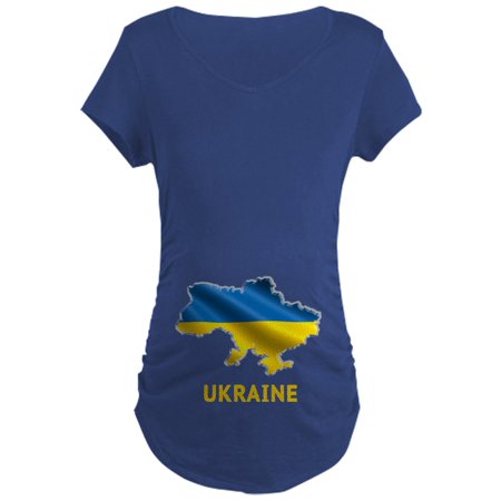 

CafePress - Cool Ukraine Flag Ukrainian Prid Maternity T Shirt - Maternity Dark T-Shirt