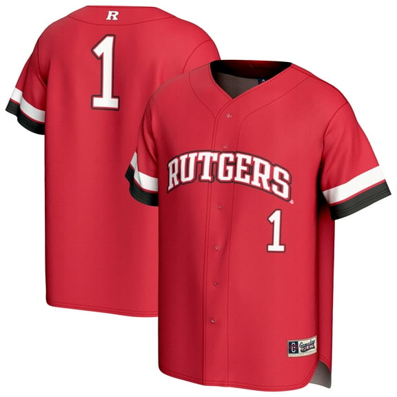 Unisex GameDay Greats #1 Scarlet Rutgers Scarlet Knights Lightweight Collegiate Baseball Fashion Jersey