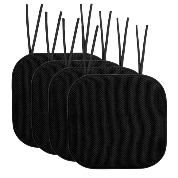 Cojín para silla Sweet Home Collection, espuma viscoelástica, 40 x 40 cm, color negro