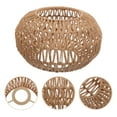 thumbnail image 4 of Vintage Woven Lamp Shade Round Light Brown 1Set for Ceiling Lamp, 4 of 7