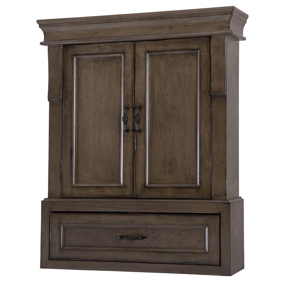 Home Decorators Naples 26-3/4 in. W Storage Wall Cabinet in Distressed