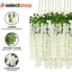 thumbnail image 4 of Flores Artificiales De Decoracion Glicina Colgantes De Wisteria para Jardín Exterior Hogar Fiesta Boda Plantas Artificiales Decorativas Flores Artificiales Realistas (Blancas 12 Piezas), 4 of 8
