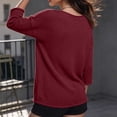 thumbnail image 5 of Loopsun Womens Long Sleeve Fall Tops Fashion Solid V Neck Pocket Thin Knit Casual Sweater Shirts, 5 of 5