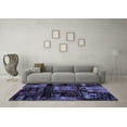thumbnail image 3 of Ahgly Company Machine Washable Indoor Rectangle Patchwork Blue Transitional Area Rugs, 7' x 10', 3 of 4