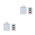 thumbnail image 4 of Tholdsy rápido de 3 puertos para 3 USB para de teléfono móvil para Adaptador de de pared rápido enchufe blanco y estadounidense Enchufe de EE. UU. 2Conjunto, 4 of 6
