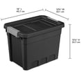 thumbnail image 4 of Sterilite 7.5 Gal Rugged Industrial Storage Totes w/ Latch Lids, Black (12 Pack), 4 of 12