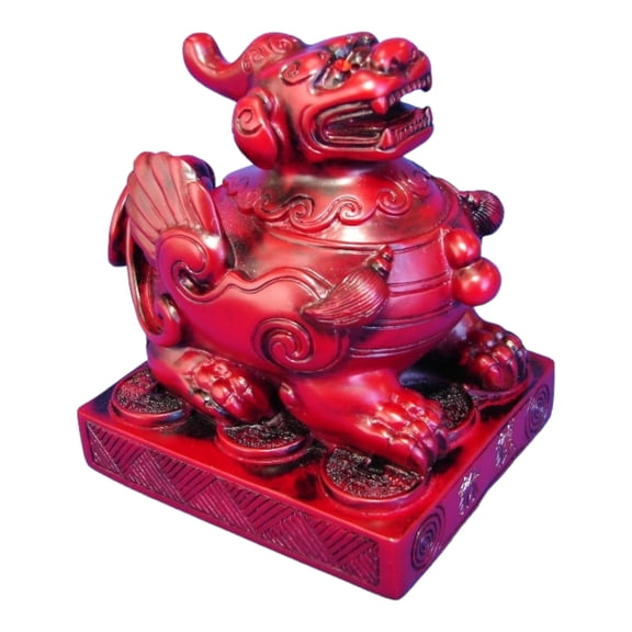 4" Red Feng Shui Pi Yao PiYao Pi Sou PiXiu for Tai Sui Grand Duke & Money Luck