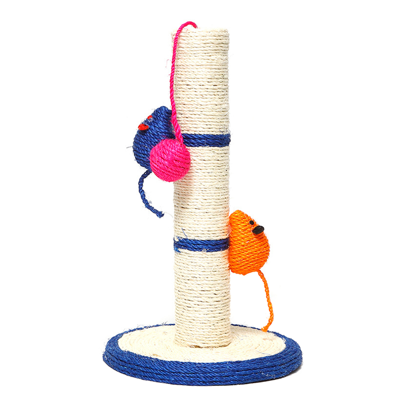 Cats Scratcher Scratching Post with Mice Toy Teaser Interactive Kitten SisalHemp Scratcher Toy Furniture Protectors