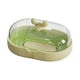 thumbnail image 2 of Jabonera de plástico con bandeja de drenaje - Portajabones color Macaron para lavabo, ducha y cocina - 5,51x3,86x2,91 pulgadas, rosa blanco verde, 2 of 6