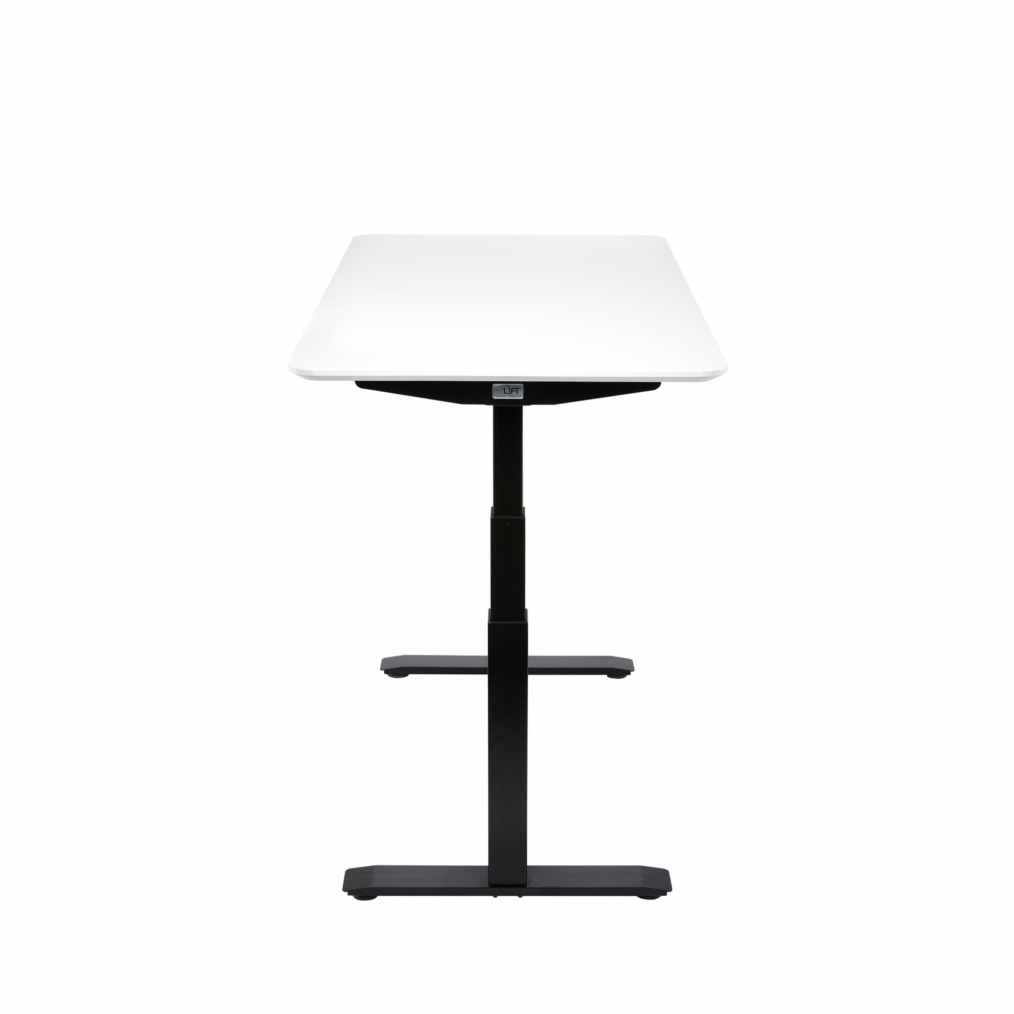 Seville Classics AIRLIFT S3 Electric Height-Adjustable Standing Desk with Ergo Table Top with Beveled Bottom Edges, 54" x 30"