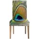 thumbnail image 1 of ABPHQTO Plumas de pavo real colorido naturaleza estiramiento silla cubierta protectora asiento funda para comedor Hotel boda fiesta conjunto de 1, 1 of 4