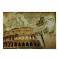 thumbnail image 1 of Retro Cutting Board, Roman Empire Concept Famous Columns Sculptress Colosseum Map of the Nation Print, Decorative Tempered Glass Cutting and Serving Board, Small Size, Orange Brown, by Ambesonne, 1 of 1