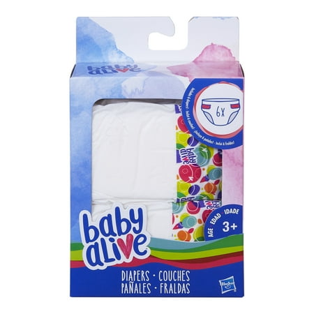 Baby Alive 6 Pack of Diaper Refills for Baby Alive