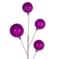 thumbnail image 2 of Vickerman 10' Fuchsia Pearl Branch Ball Wire Garland., 2 of 4