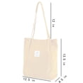 thumbnail image 3 of Corduroy Tote Bag Cute Tote Bags for Women Shoulder Bag with Inner Pocket for Work Beach Travel and Shopping Grocery, Purple, 3 of 5