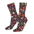 thumbnail image 5 of Xecao Winter Holiday Christmas Print Fashion No Heel Casual Crew Socks Cushioned Breathable for Men Women - Moisture wicking,Not easy to fade Suitable for daily, 5 of 7