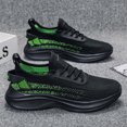 thumbnail image 6 of Men's Lace‑Up Knit Mesh Athletic Running Sneakers, Speckled Pattern Upper Footwear with Curved Thick Midsole for Daily Jogging and Casual Sports Activities, 6 of 8
