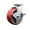 Swivel - Top Lock Brake - Red, variant on 4 Inch Red Poly on Cast Iron Wheel Rigid Caster with Ball Bearing SCC