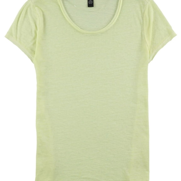 I.N.C Womens High-low Basic T-Shirt, Yellow, Medium