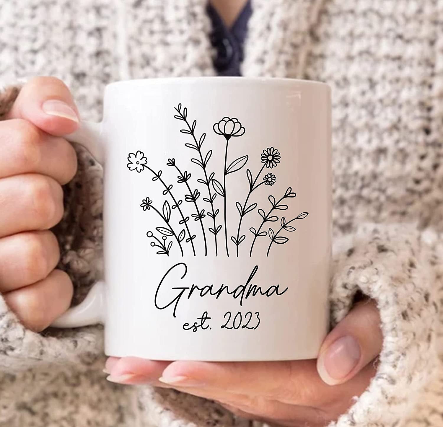 Promoted To Grandma Est. 2023 - Coffee Mug - Gifts For Grandma - Grand –  familyteeprints